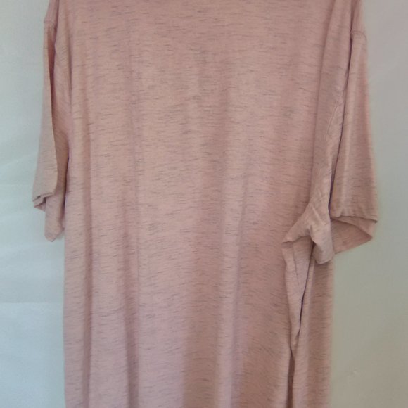 George Men's Jersey V Neck Short Sleeve T-shirt Color Pink Size 3XL - Picture 5 of 5